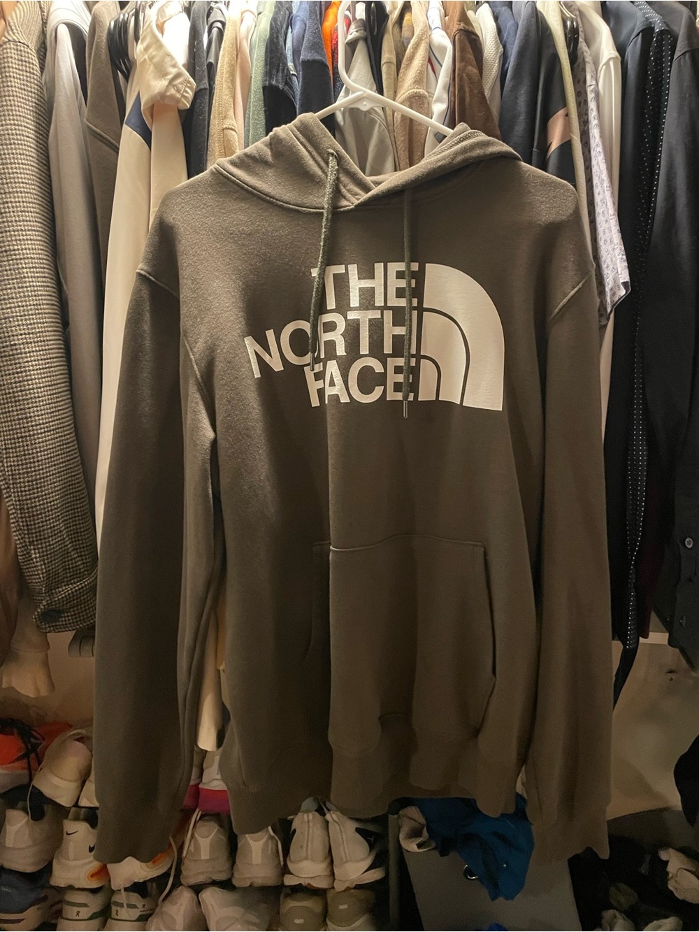 The North Face Men's Hoodie - Olive Green